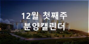 12월 첫째 주 분양캘린더